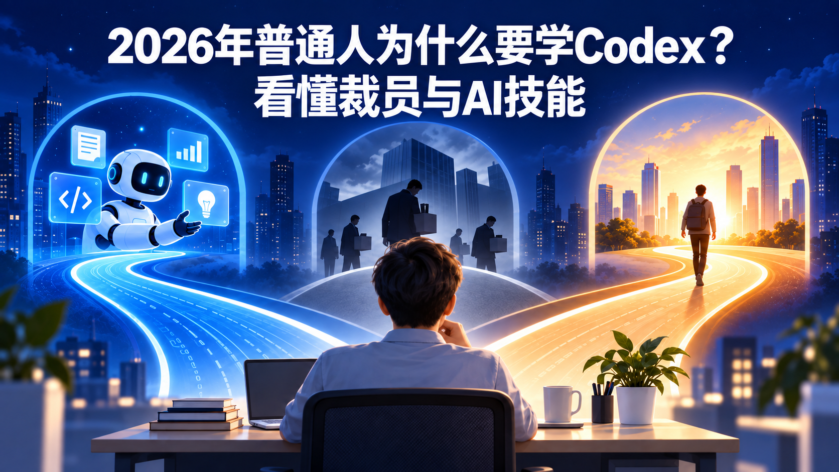 2026年普通人为什么要学Codex?看懂裁员与AI技能:三条路径分别呈现AI工具、科技裁员和新机会